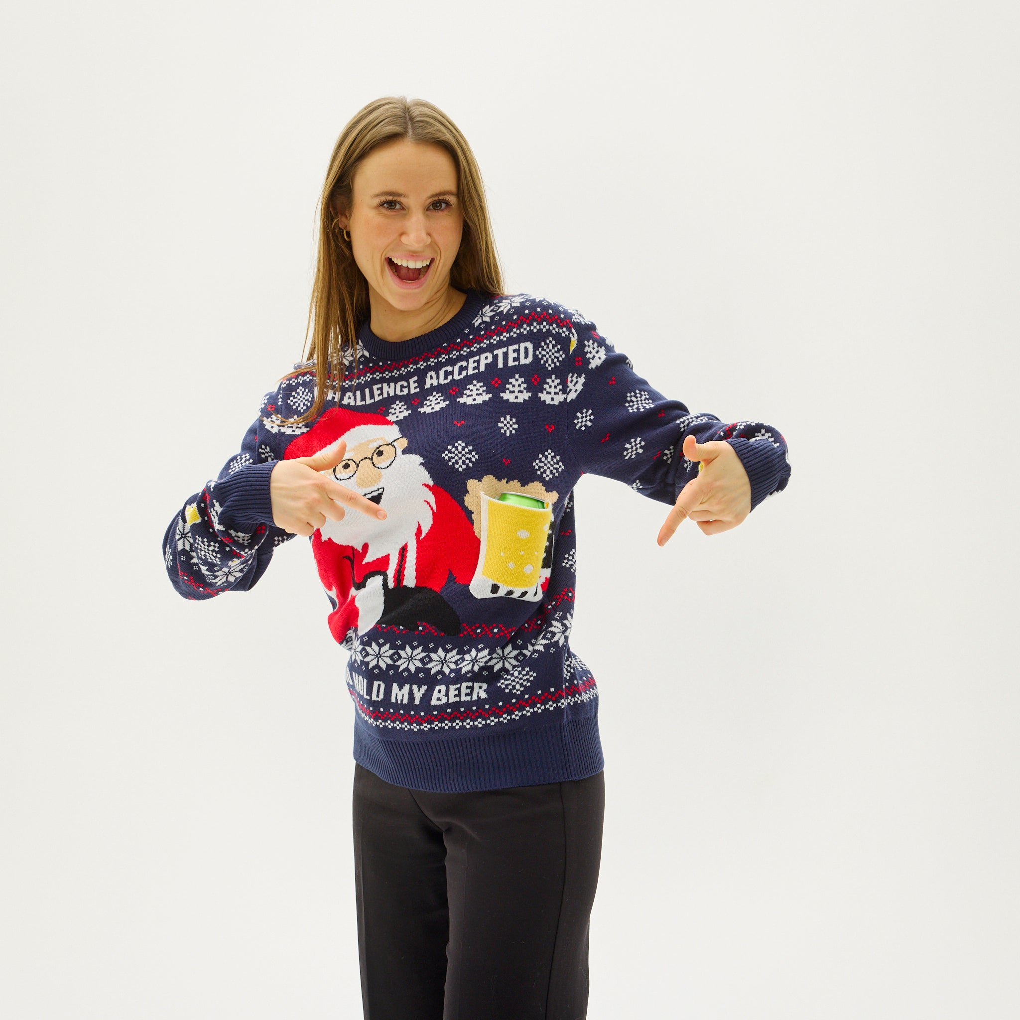 Ho Ho Hold My Beer Sweater - Dame